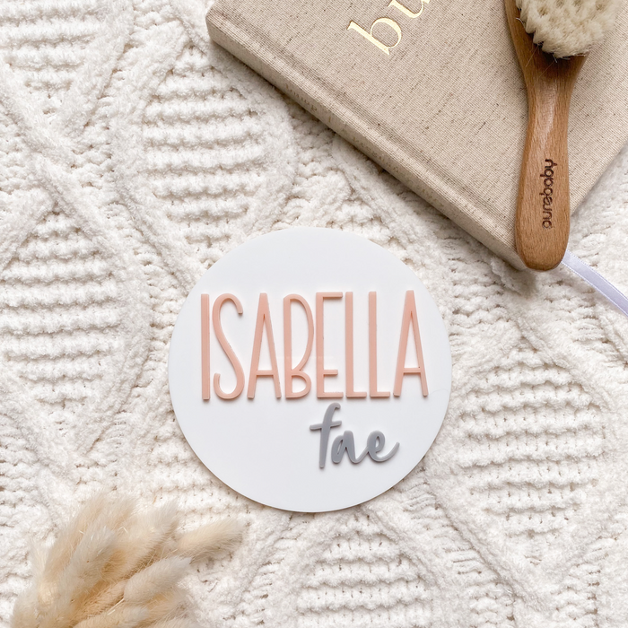 Acrylic Baby Name Plaque
