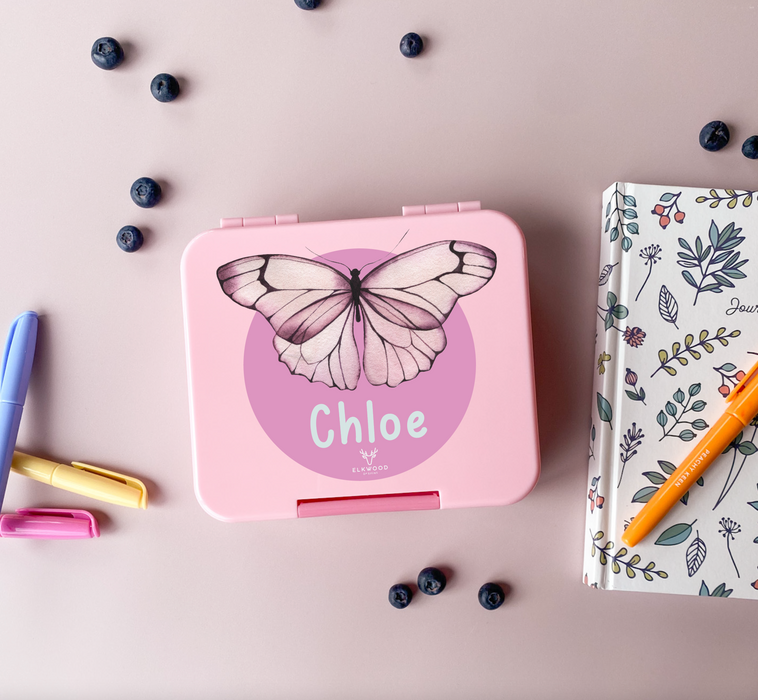 Personalised Mini Childrens Butterfly Bento Snack Box