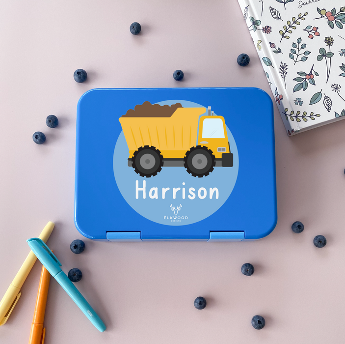 Large Personalised Childrens Dump Truck Bento Box