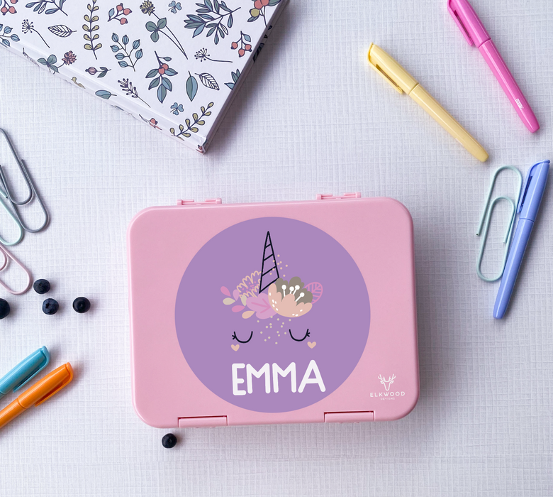 Large Personalised Childrens Unicorn Bento Boxes