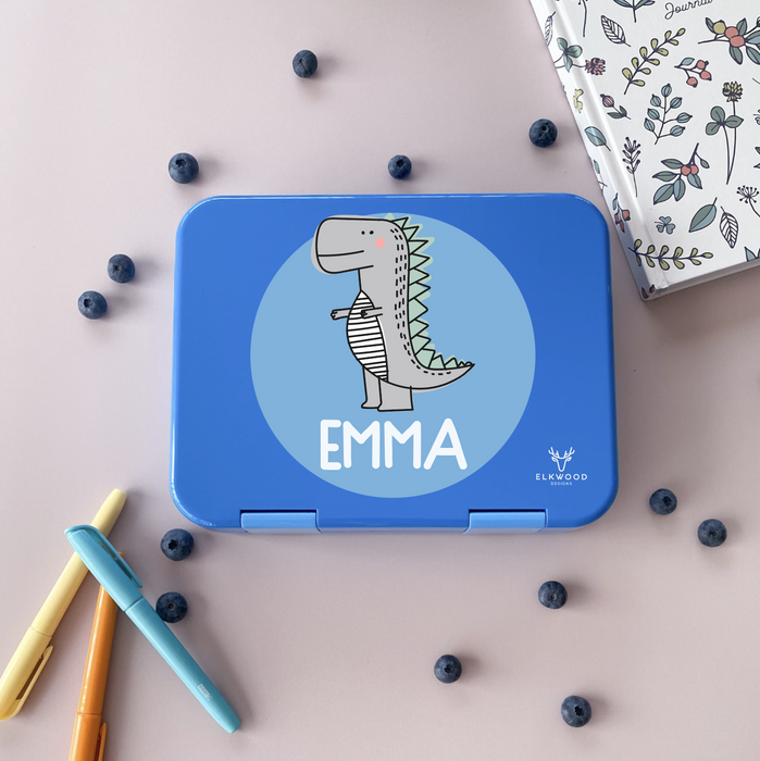 Large Personalised Childrens Dinosaur Bento Box