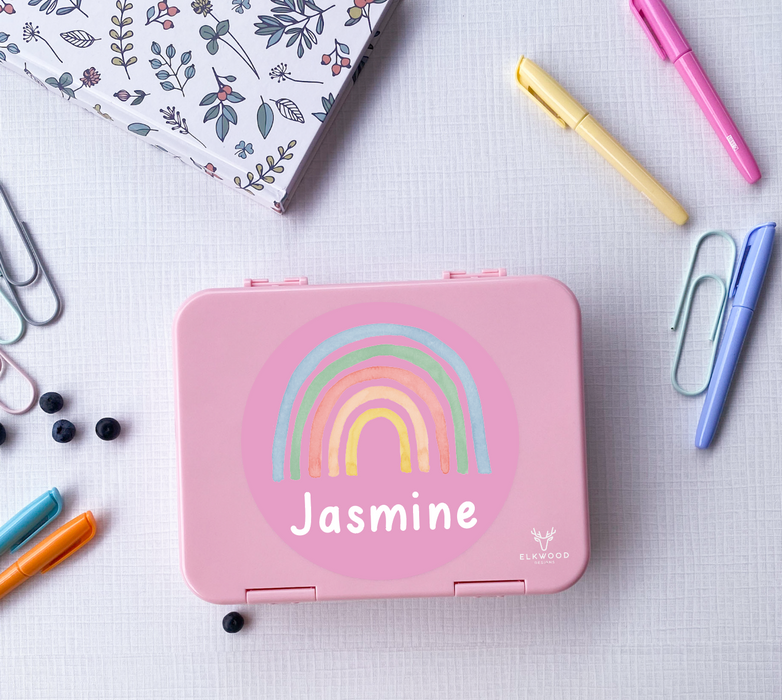 Large Personalised Childrens Rainbow Bento Boxes