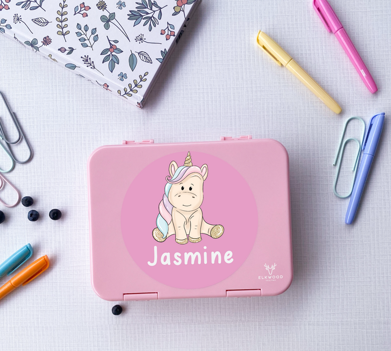 Large Personalised Childrens Unicorn Bento Boxes