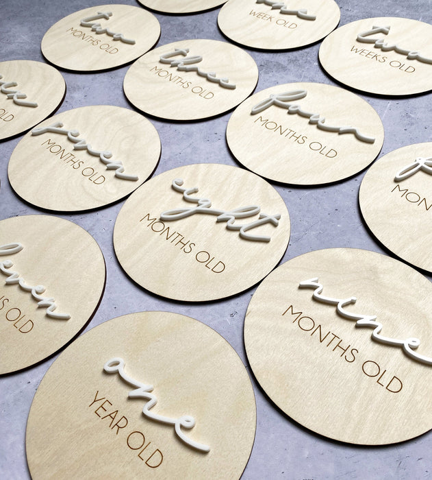 WOODEN MILESTONE CARDS - Elkwood Designs