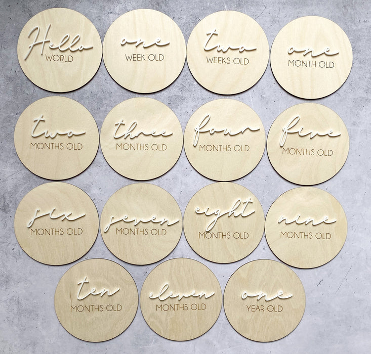 WOODEN MILESTONE CARDS - Elkwood Designs