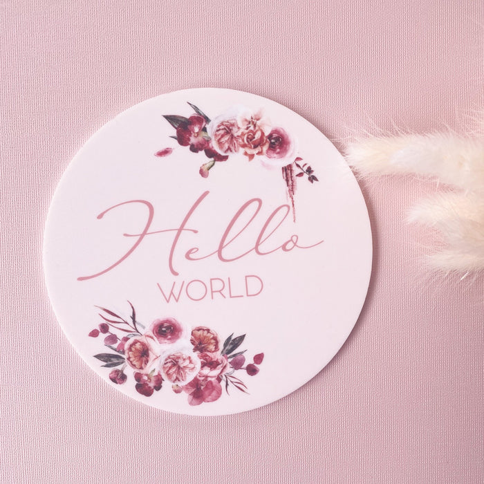Dusty Pink Floral Milestone Cards
