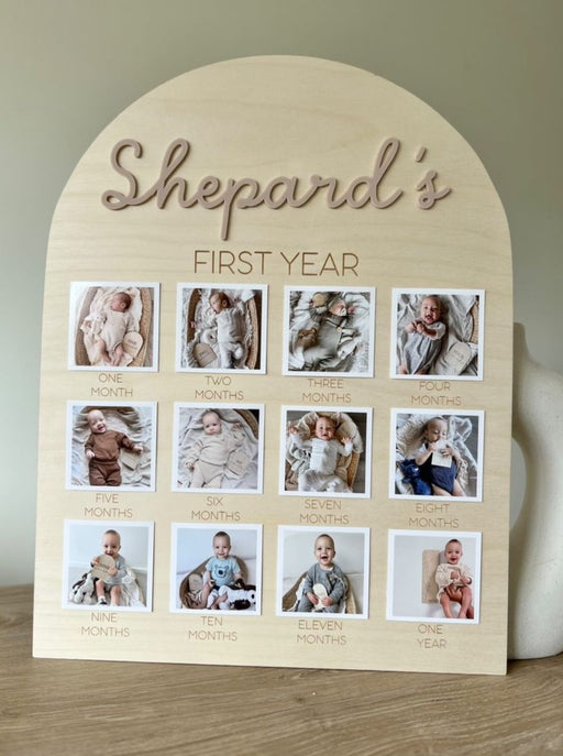 Babies First Year Photo Board