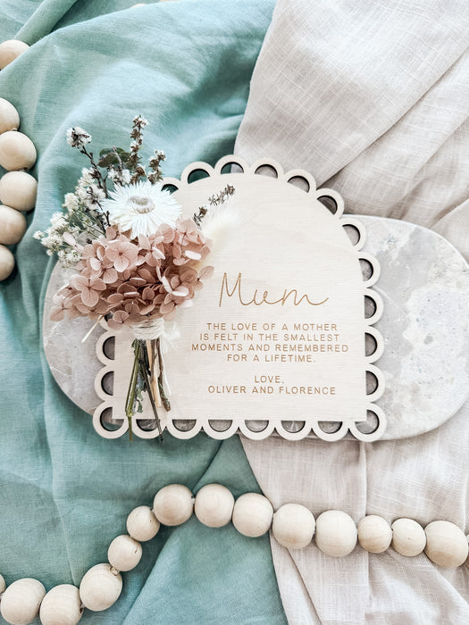 Gift Bundle 3 - Her First Mother's Day | Dried Floral Plaque + Photo Plaque Gift Set