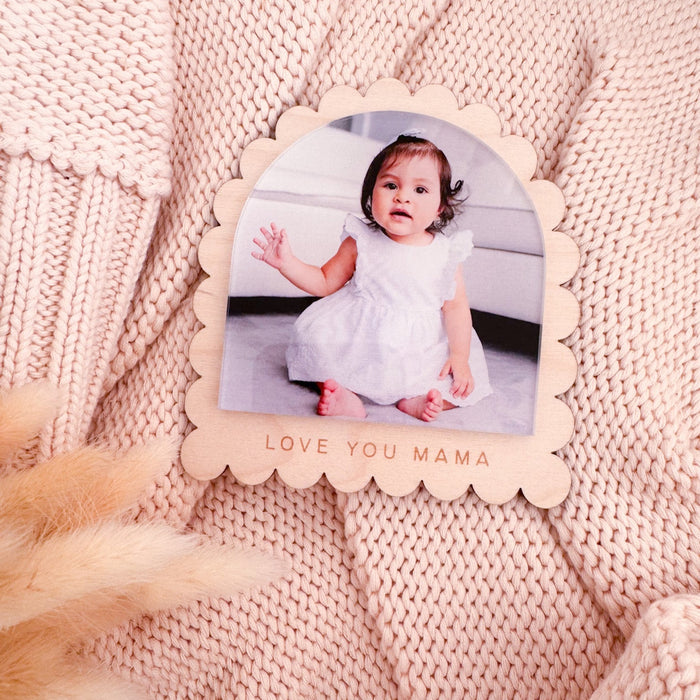Mother's Day Scalloped Edge Photo Magnet