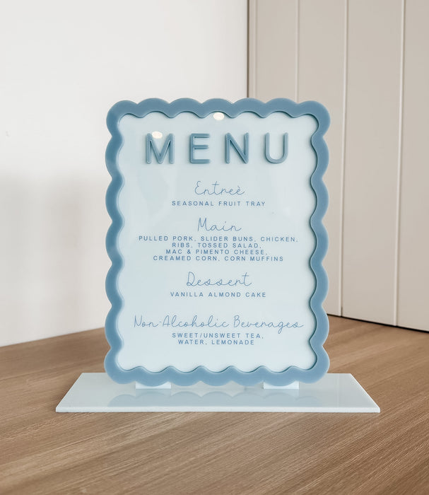 Event Signage - Menu Event Table Signage