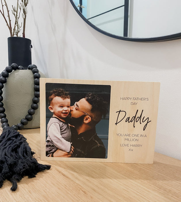 Father's Day Wooden Photo Block
