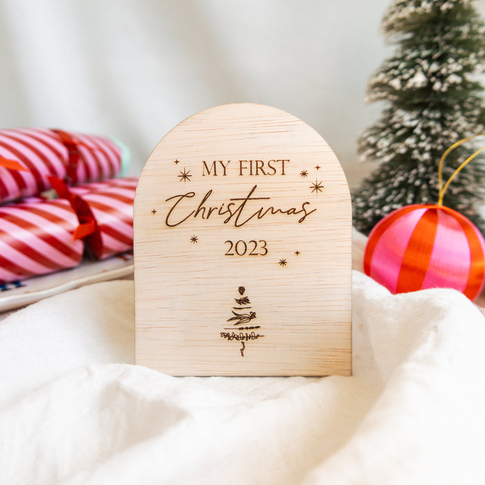 My First Christmas Wooden Plaque