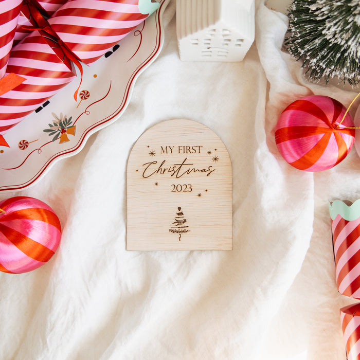 My First Christmas Wooden Plaque