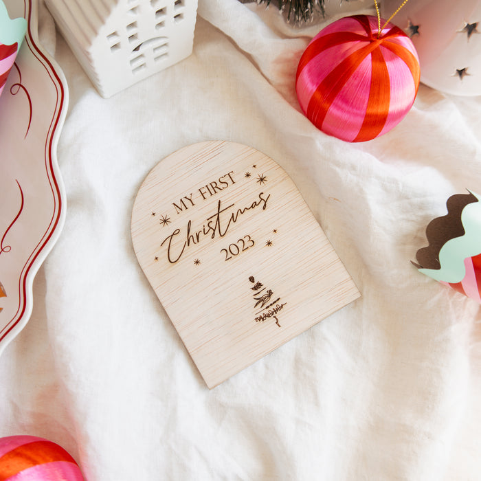 My First Christmas Wooden Plaque