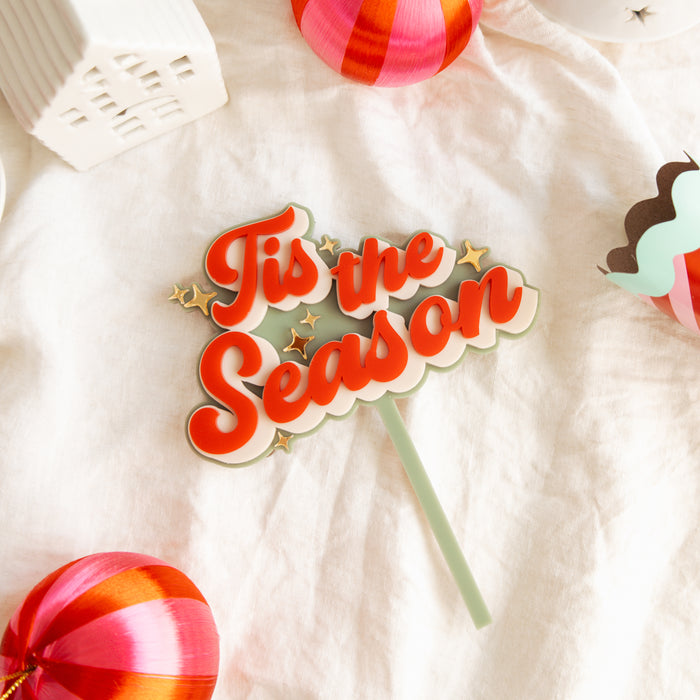 Tis the Season Christmas Cake Topper