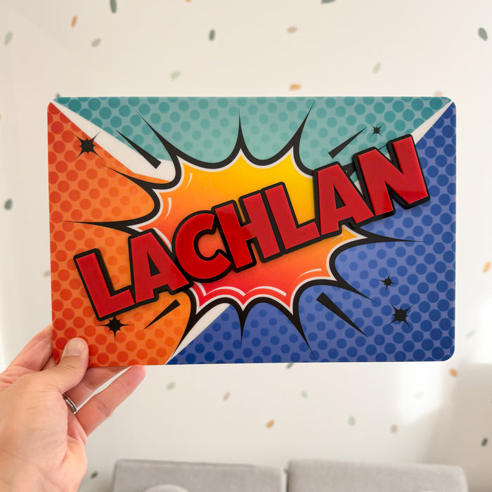 Acrylic Superhero wall plaque