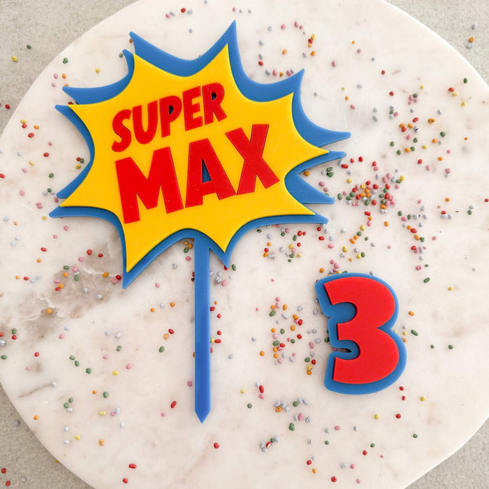 Superhero Birthday Cake Topper