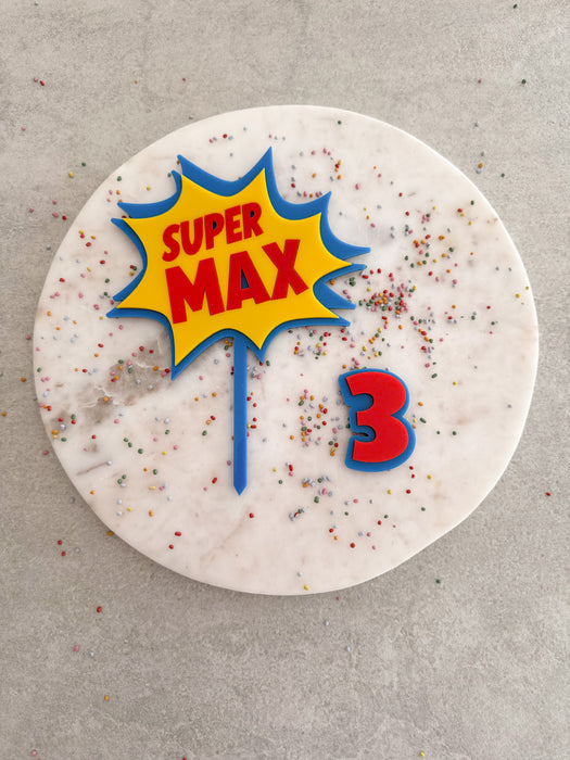 Superhero Birthday Cake Topper