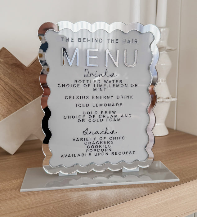 Event Signage - Menu Event Table Signage