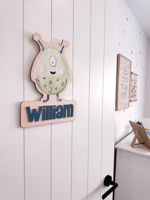 Wooden Space Character Wall Sign