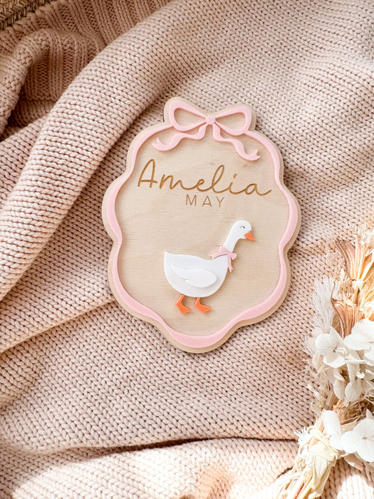 Personalised Goose Name Plaque