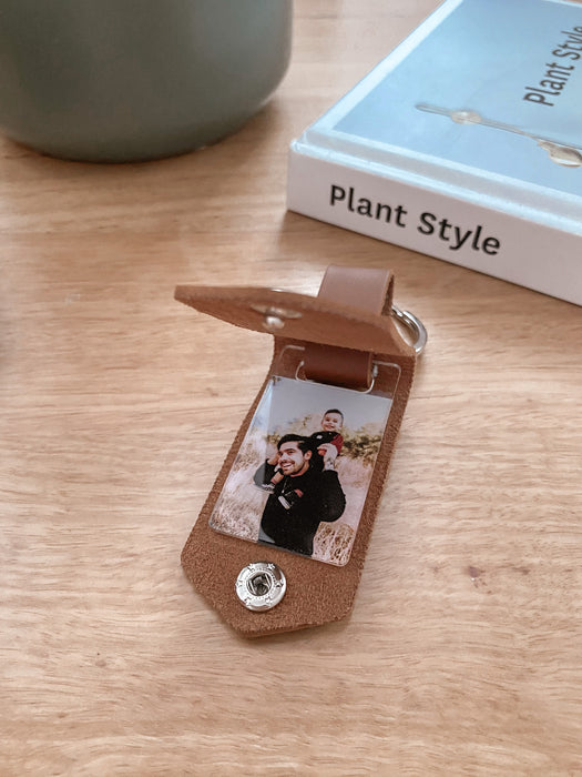 Vegan Leather Father's Day Keyring