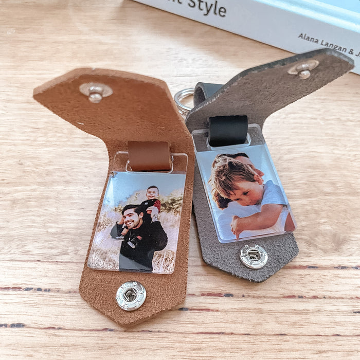 Vegan Leather Father's Day Keyring
