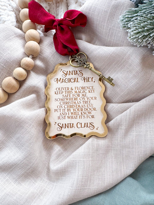 Personalised Santa’s Magical Key Christmas Name Engraved Tag