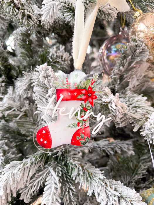 Personalised Christmas Character Ornaments – Acrylic Name Baubles (15 Designs)