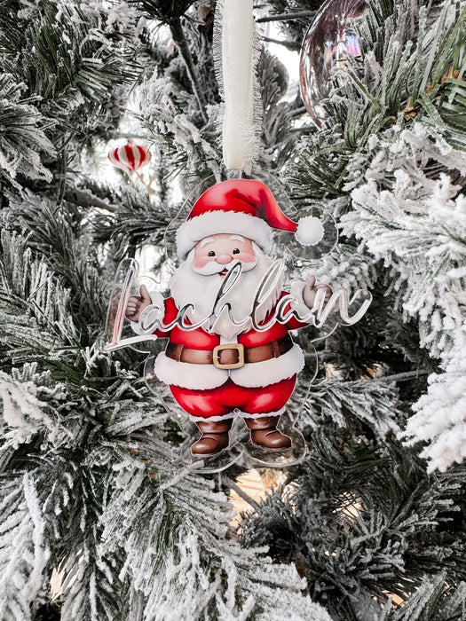 Personalised Christmas Character Ornaments – Acrylic Name Baubles (15 Designs)