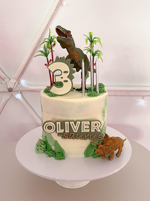 3D Dinosaur Birthday Cake Topper