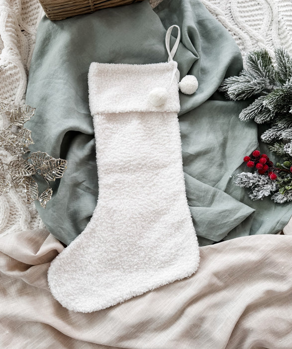 Personalised Teddy Christmas Stocking with tripple layered Acrylic Initial