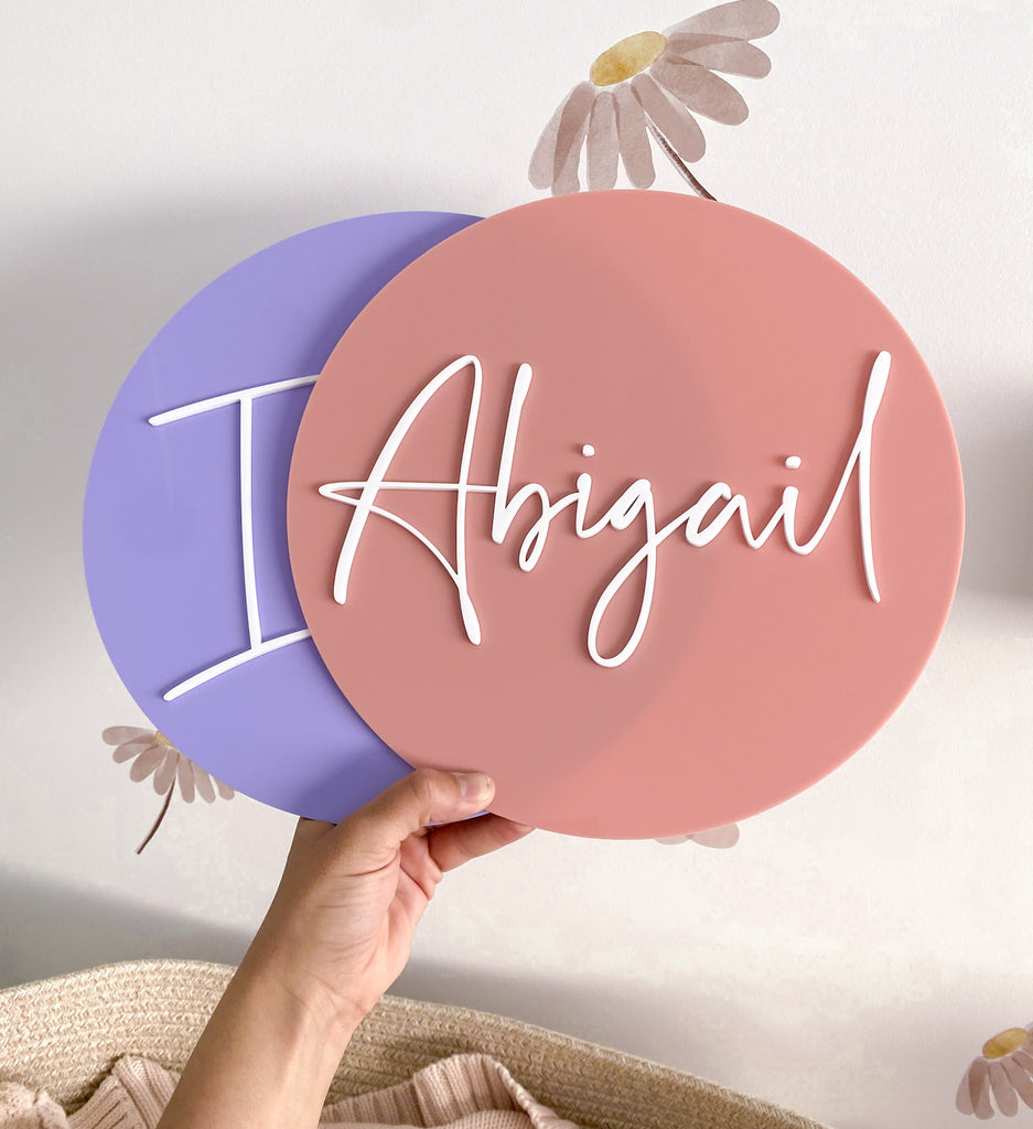 Acrylic Baby Name Plaque