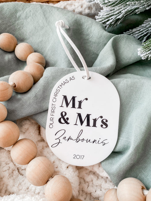 First Christmas Married Tree Ornament