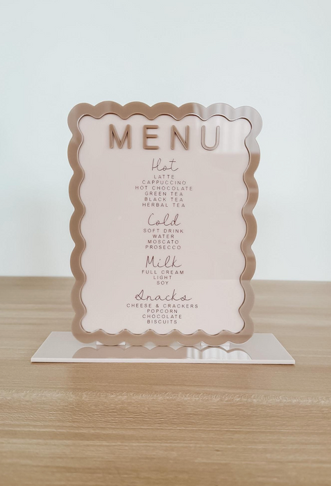Event Signage - Menu Event Table Signage