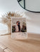 Wedding Anniversary photo plaque with clear acrylic display stand.