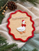 First Christmas goose sign for Matilda with 2026 engraved, styled with pine and gold baubles