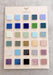 Acrylic colour chart, part 2 of 2, showing the rest of the colour options