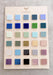 Acrylic colour chart, part 2 of 2, showing the rest of the colour options