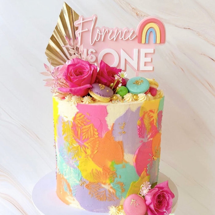 3D Rainbow  Birthday Cake Topper