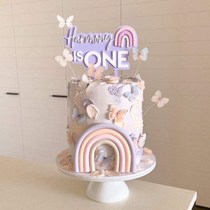 3D Rainbow  Birthday Cake Topper