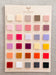 Colour board of choices that can be used in the custom acrylic designs done by Elkwood designs