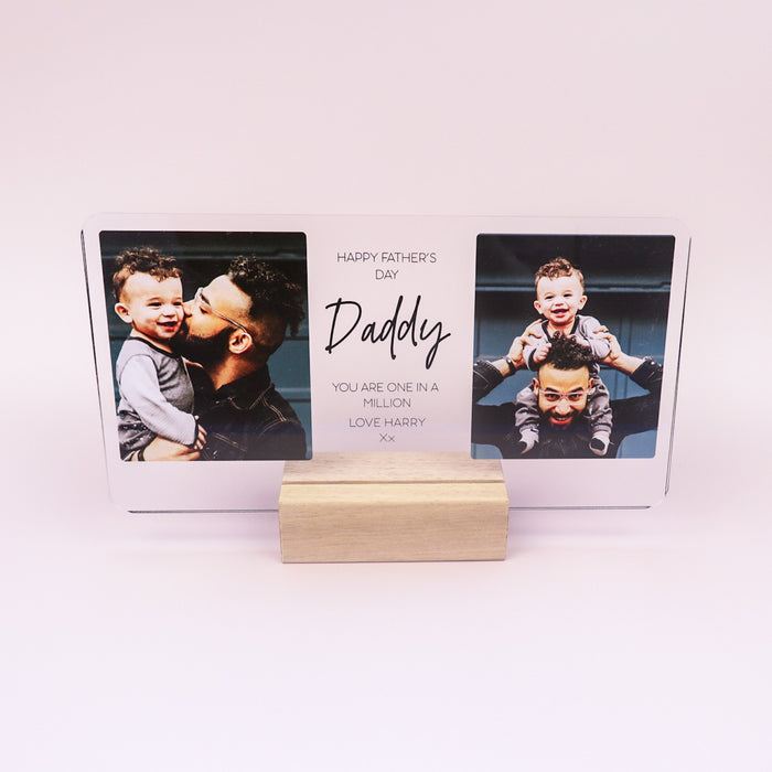 Father's Day Plaque - Double Photo