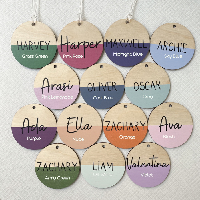 Dip Coloured Kids Bag Tags