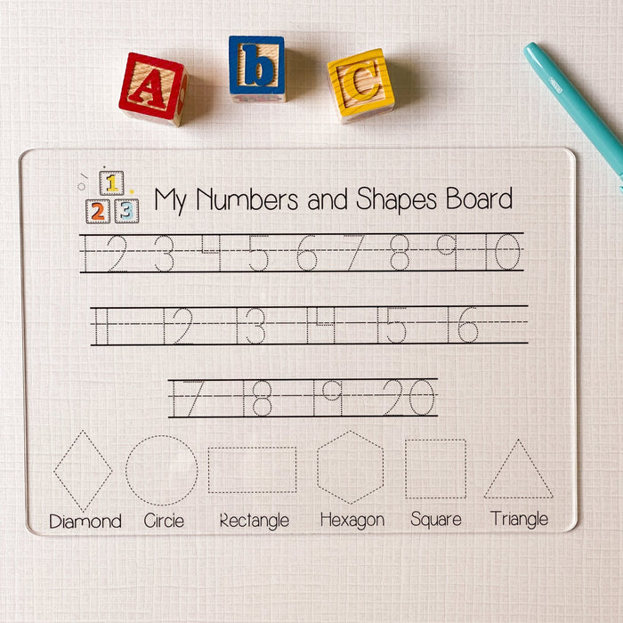 My Numbers and Shapes Trace Board