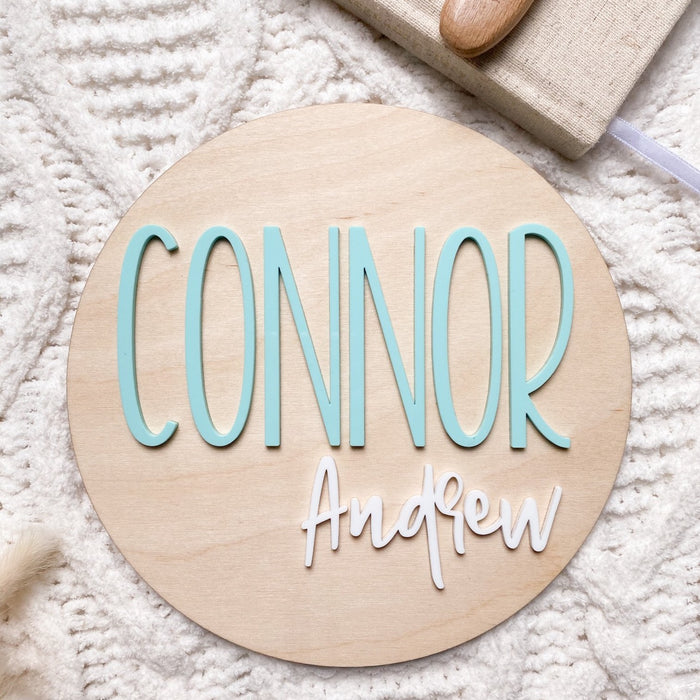 Wooden and Acrylic Name Plaque