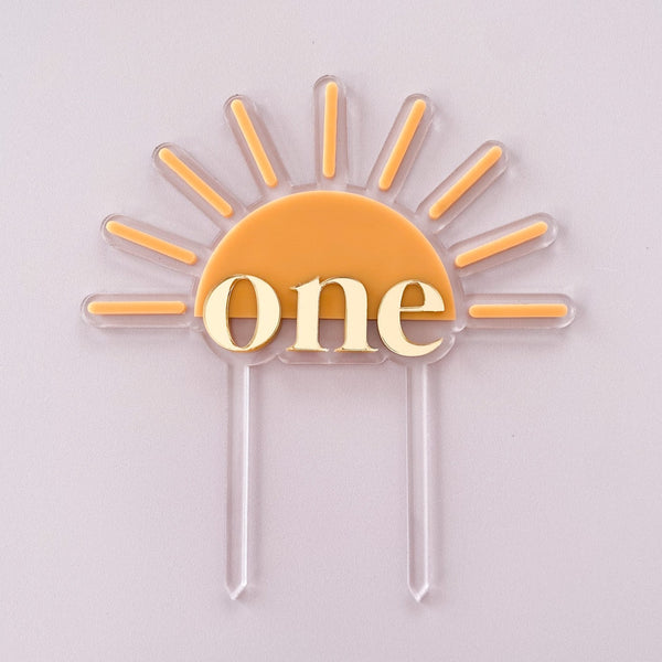 3D Once Around the Sun Cake Topper