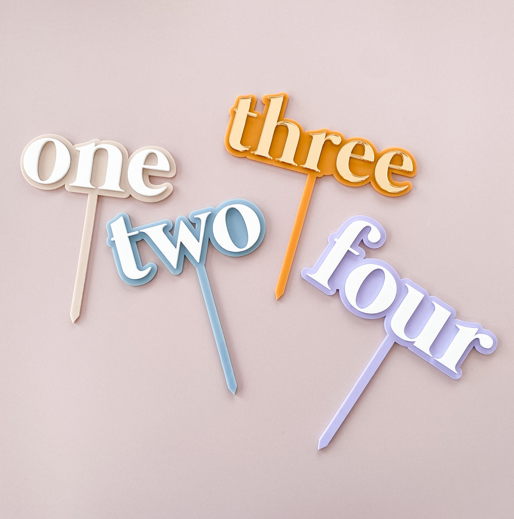 3D Age Birthday Cake Topper