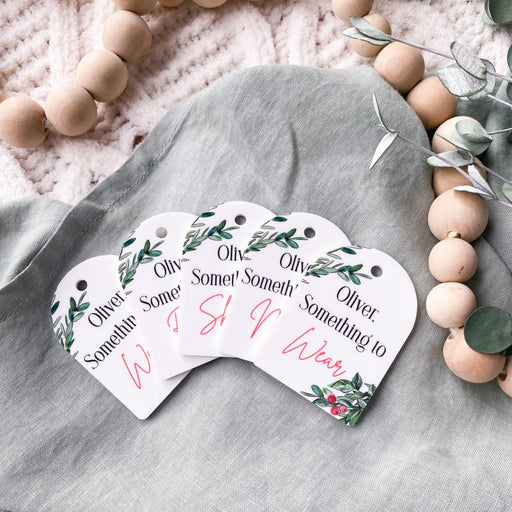 Want, Need, Wear, Read, Share Christmas Gift Tags