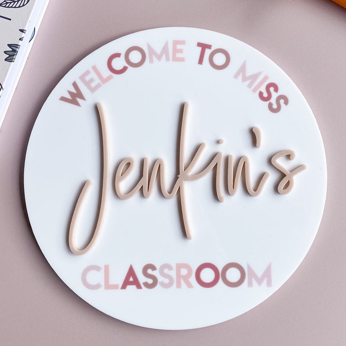 Welcome to Classroom Teacher's Plaque